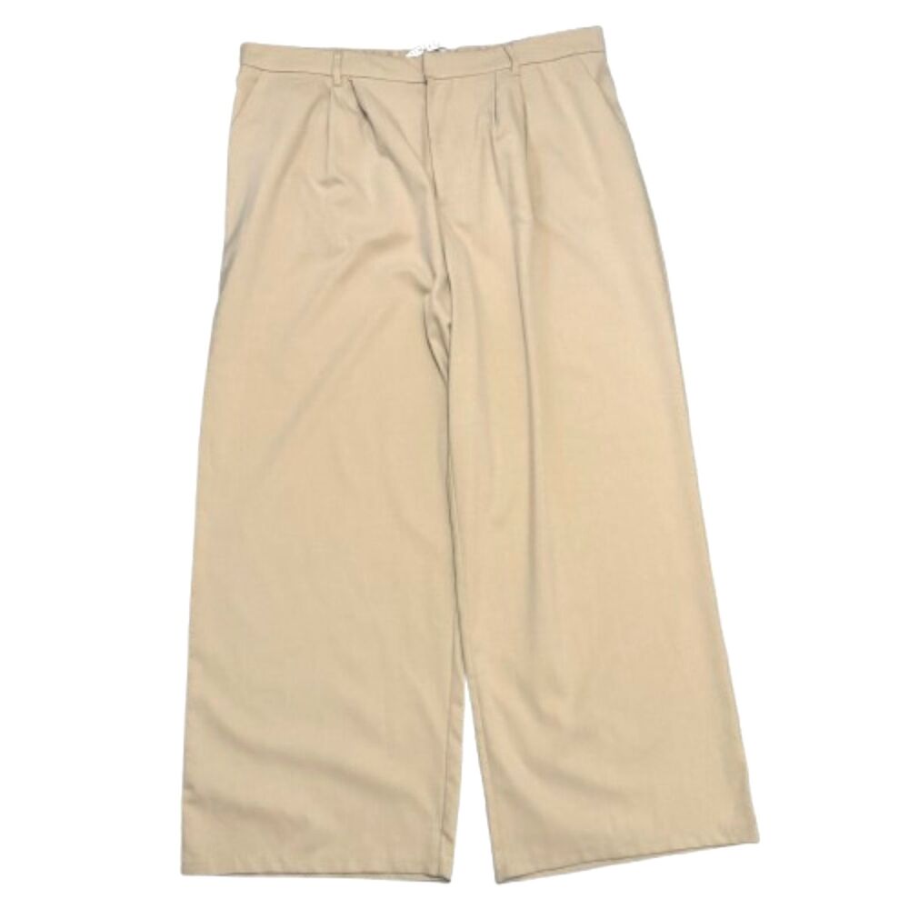 Tinseltown High Rise Wide Leg Trousers Camel Tan Minimalist Neutral Plus Size 2X